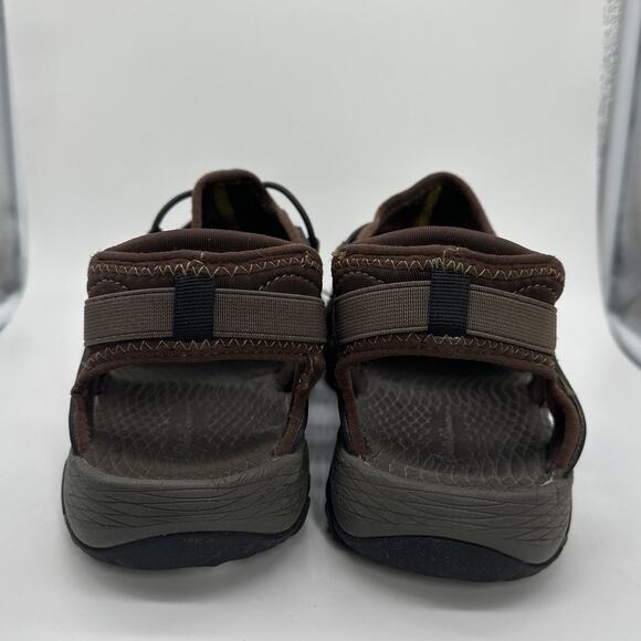 Eddie Bauer Men's Enclosed Toe Bungee Closure Rainier Sandals Brown Sz 10 Hiking - Picture 8 of 9